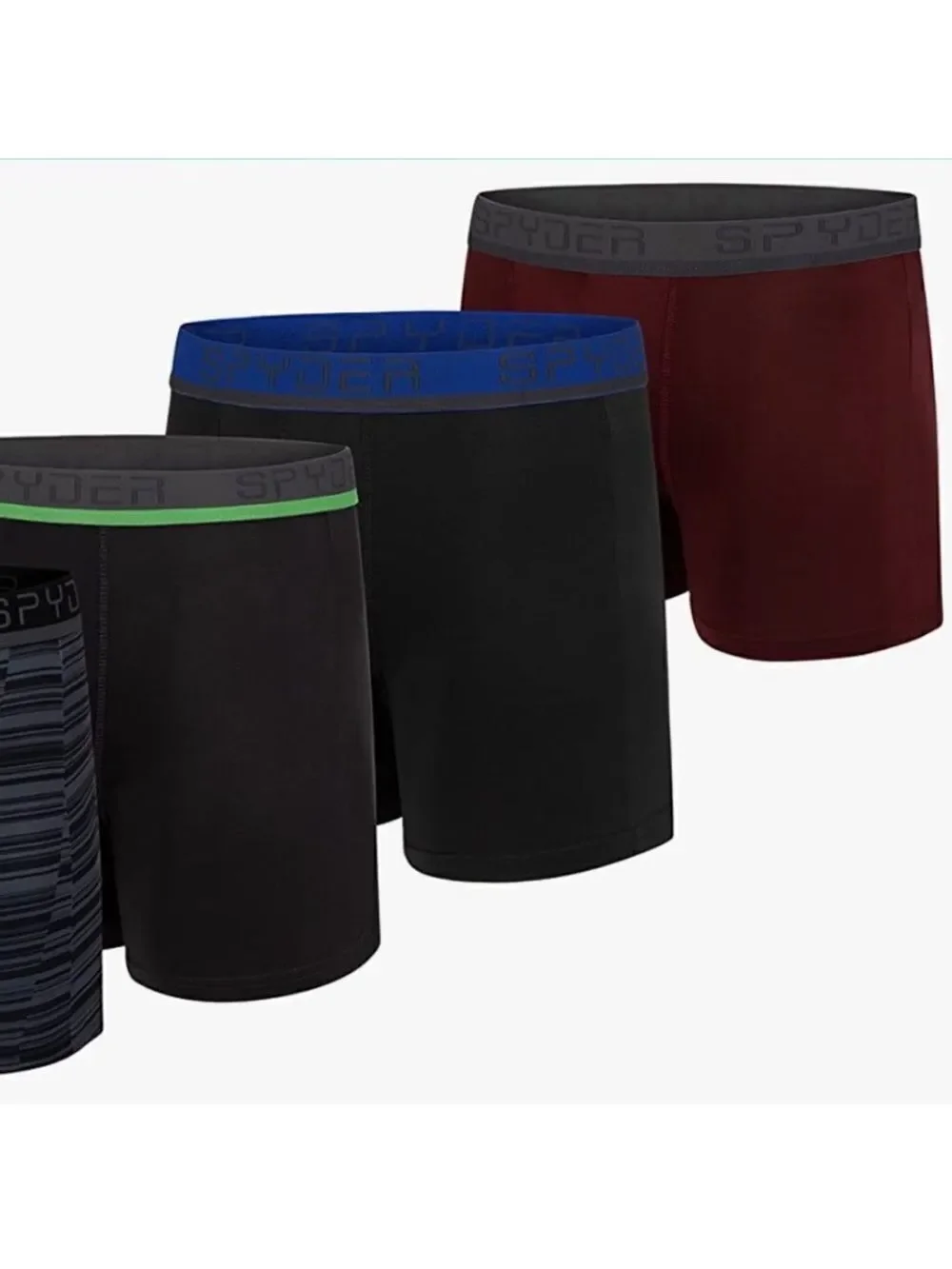 Spyder M Performance Boxer Briefs Polyester Spandex Lightweight Pack of 4